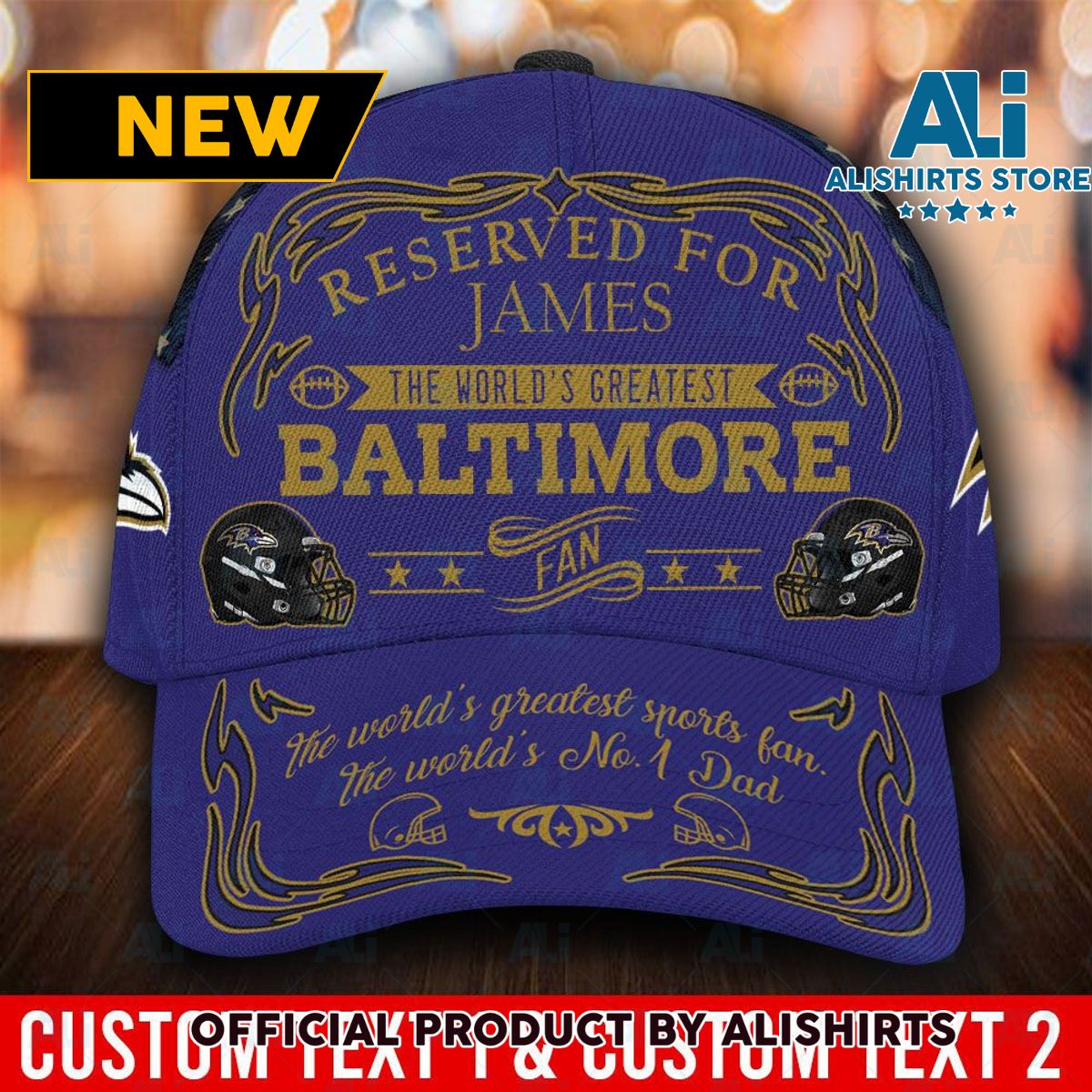 Personalized Baltimore Ravens World Greatest Fan Classic Cap