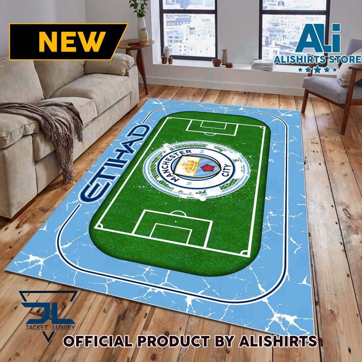 Manchester City FC EPL Team Rug Carpet