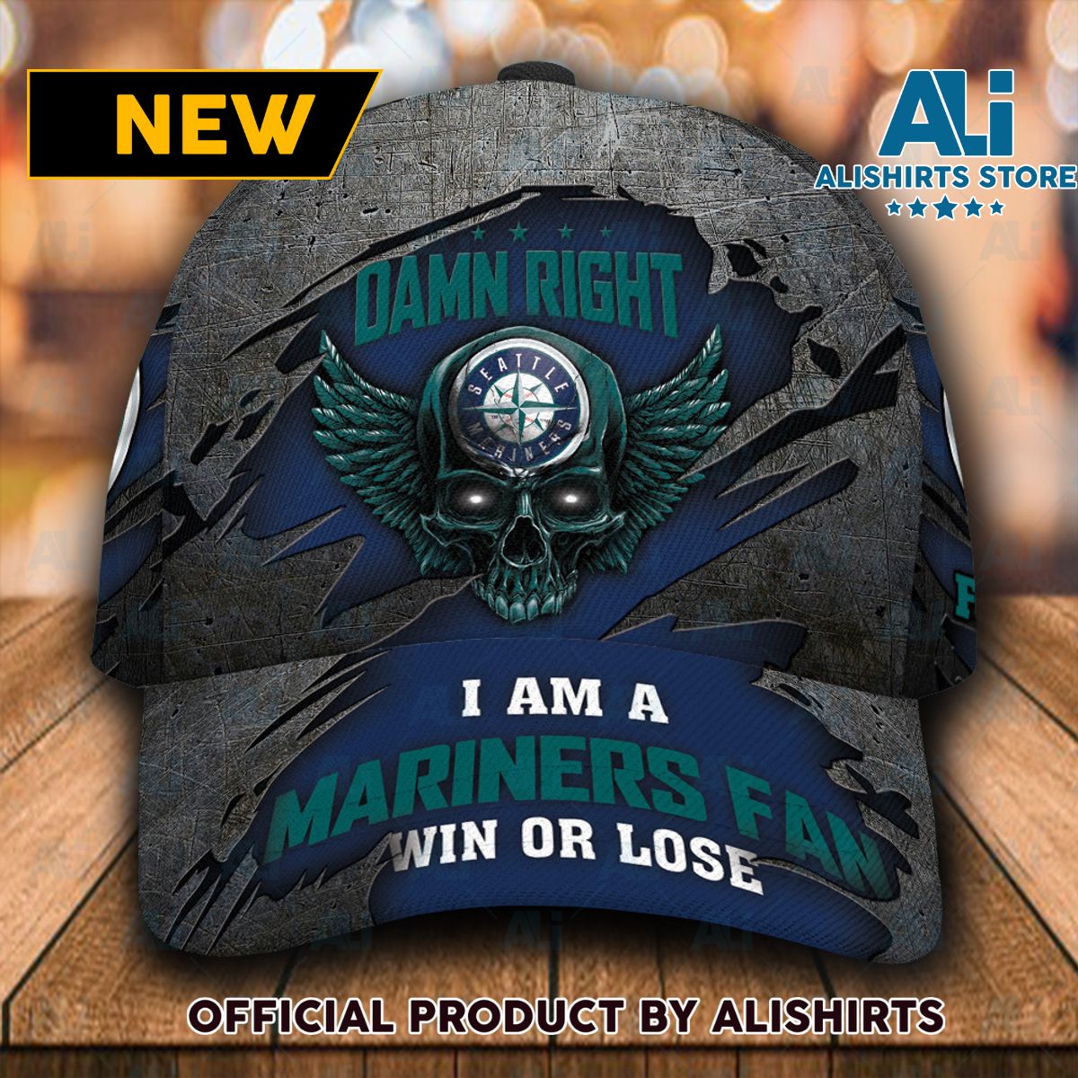 Personalized Seattle Mariners Skull Damn Right Classic Cap