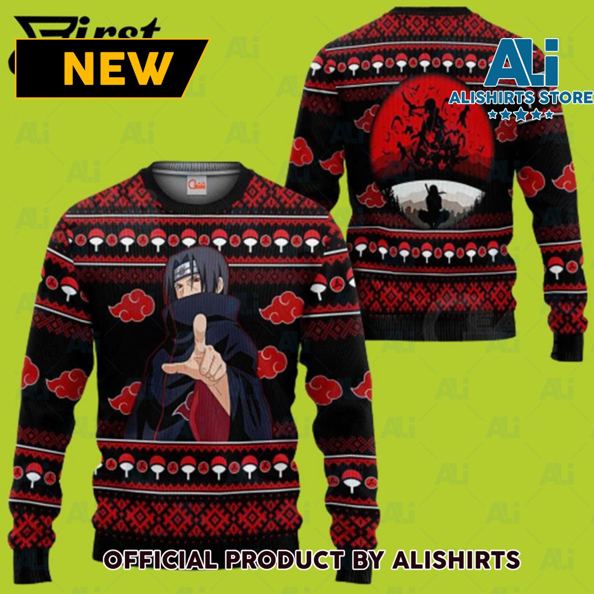 Itachi Ugly Chrismast Sweater Akatsuki