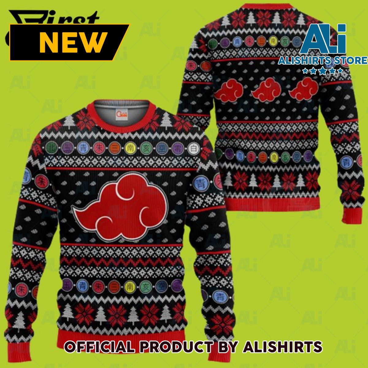 Akatsuki Ugly Christmas Sweater Naruto Anime Custom Xmas Gift