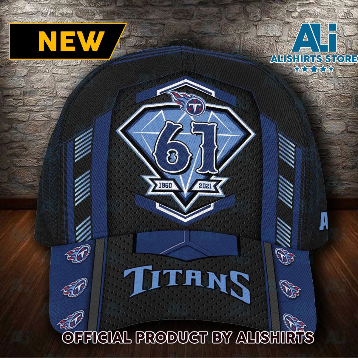 Personalized Tennessee Titans 61 Years Anniversary Classic Cap