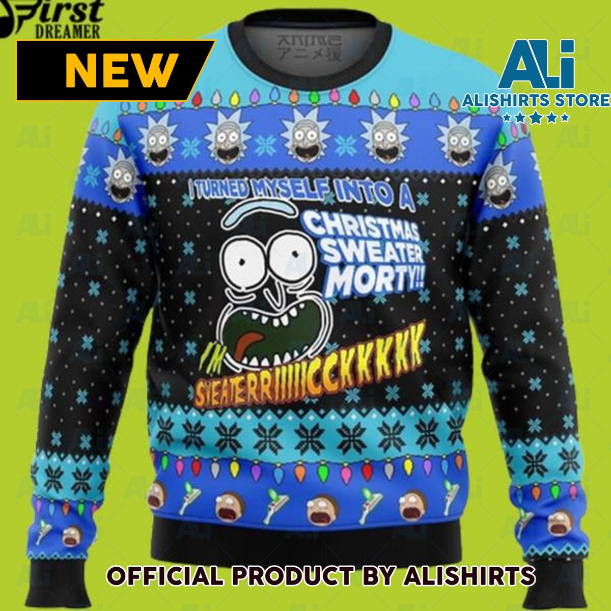 Funny Rick and Morty Ugly Christmas Ugly Sweater