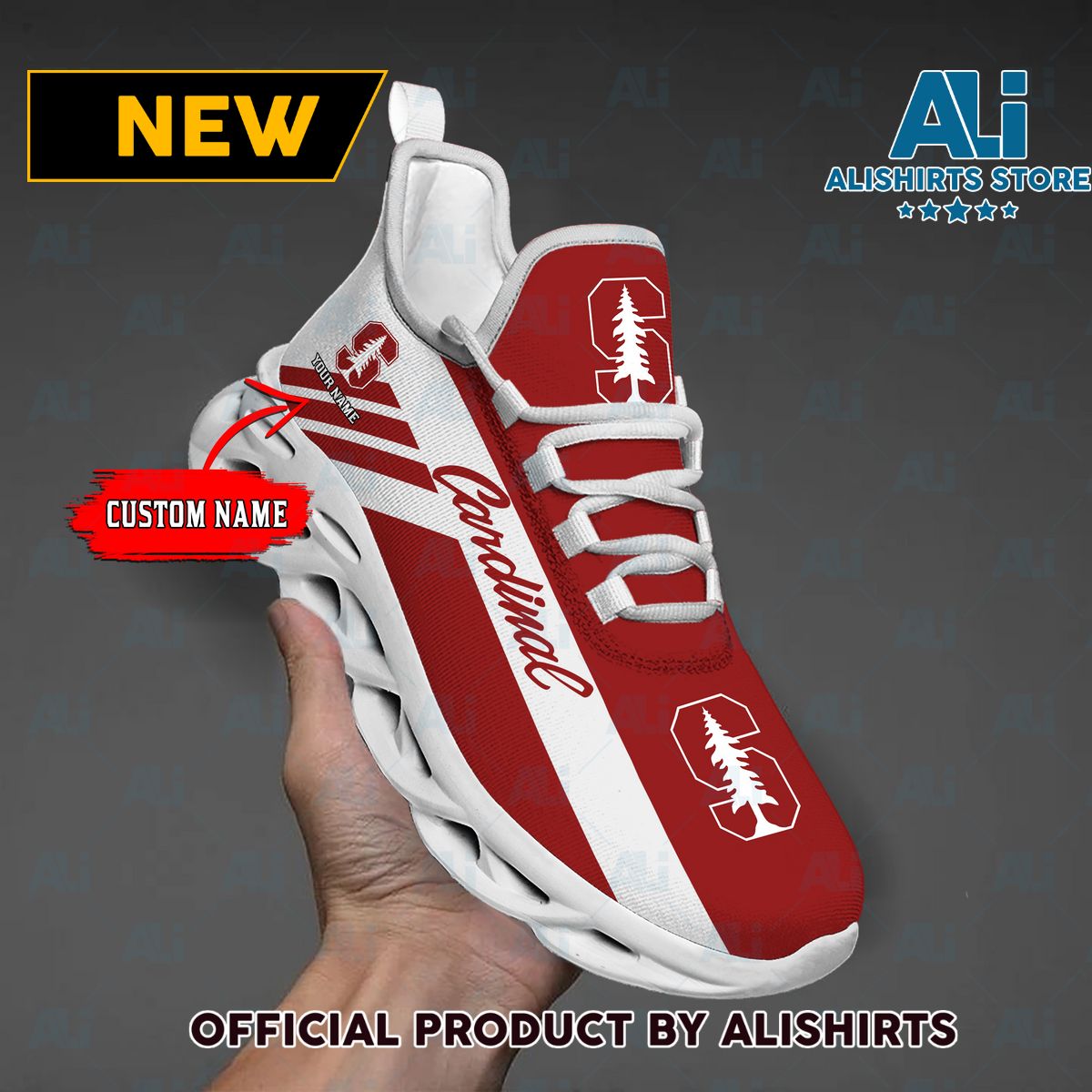 NCAA 1 Stanford Cardinal Custom Name Max Soul Shoes