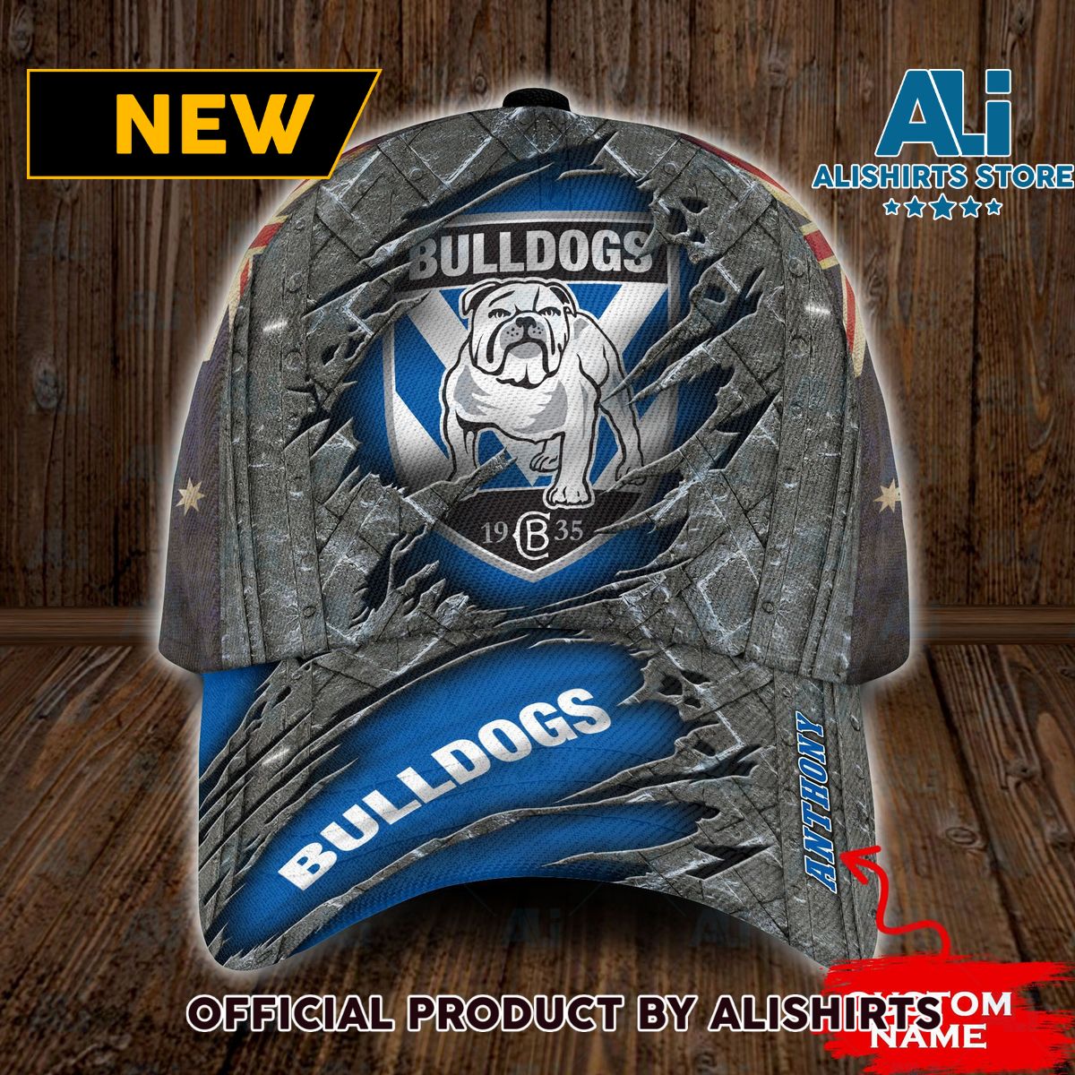 Personalized Canterbury-Bankstown Bulldogs NRL Classic Cap