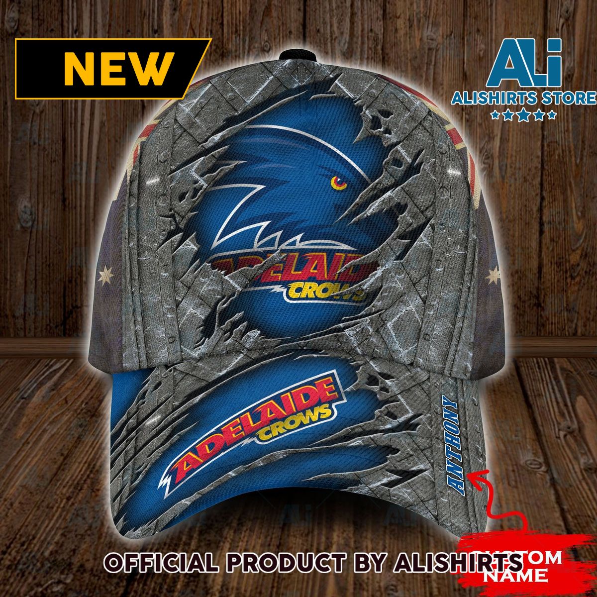 Personalized Adelaide Crows AFL All Over Print 3D Classic Cap