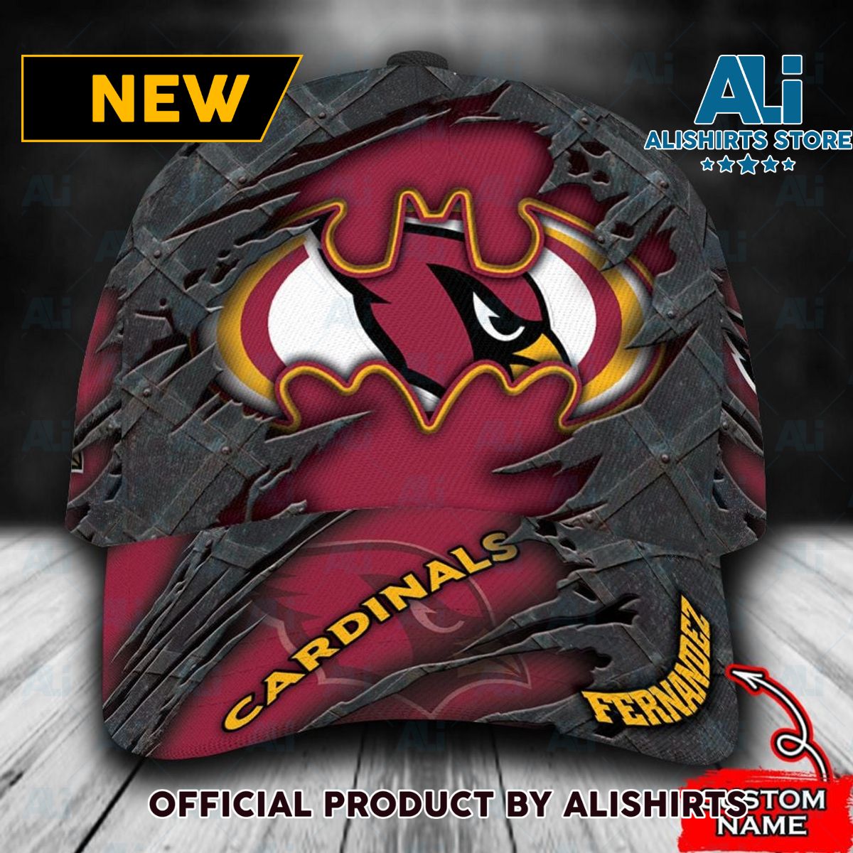 Personalized Arizona Cardinals Batman All Over Print 3D Classic Cap