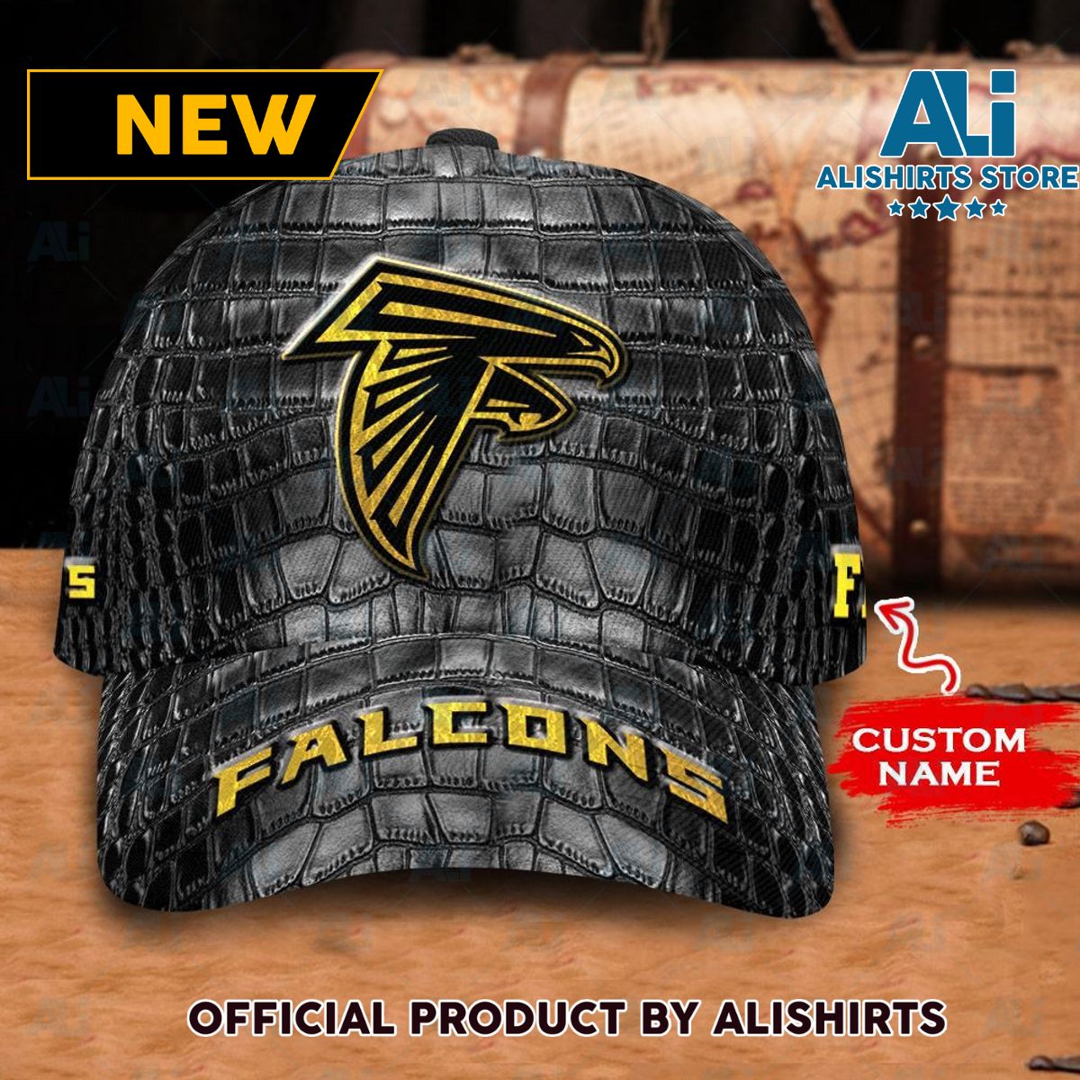 Personalized Atlanta Falcons Crocodile Skin Pattern Classic Cap