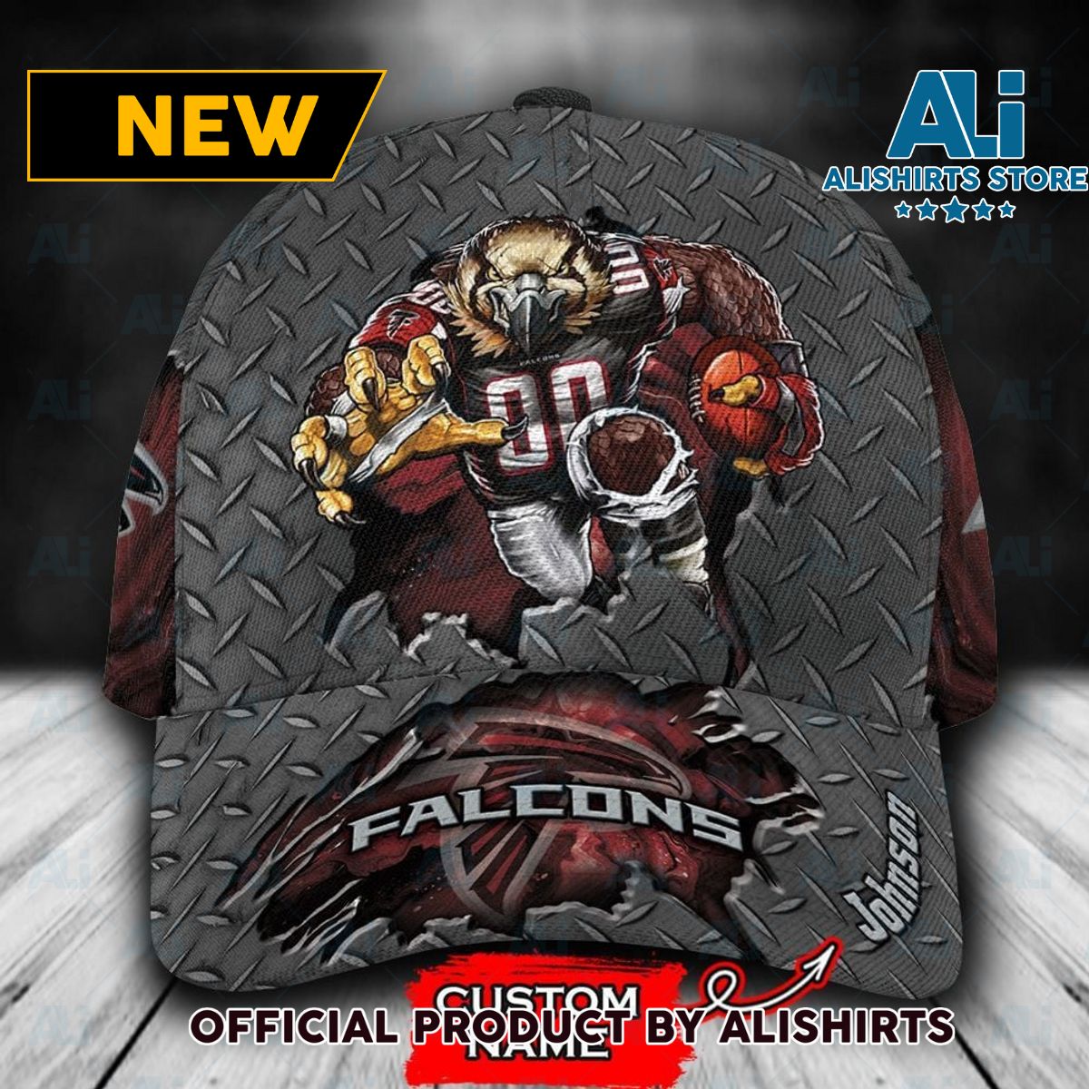 Personalized Atlanta Falcons Mascot All Over Print 3D Classic Cap