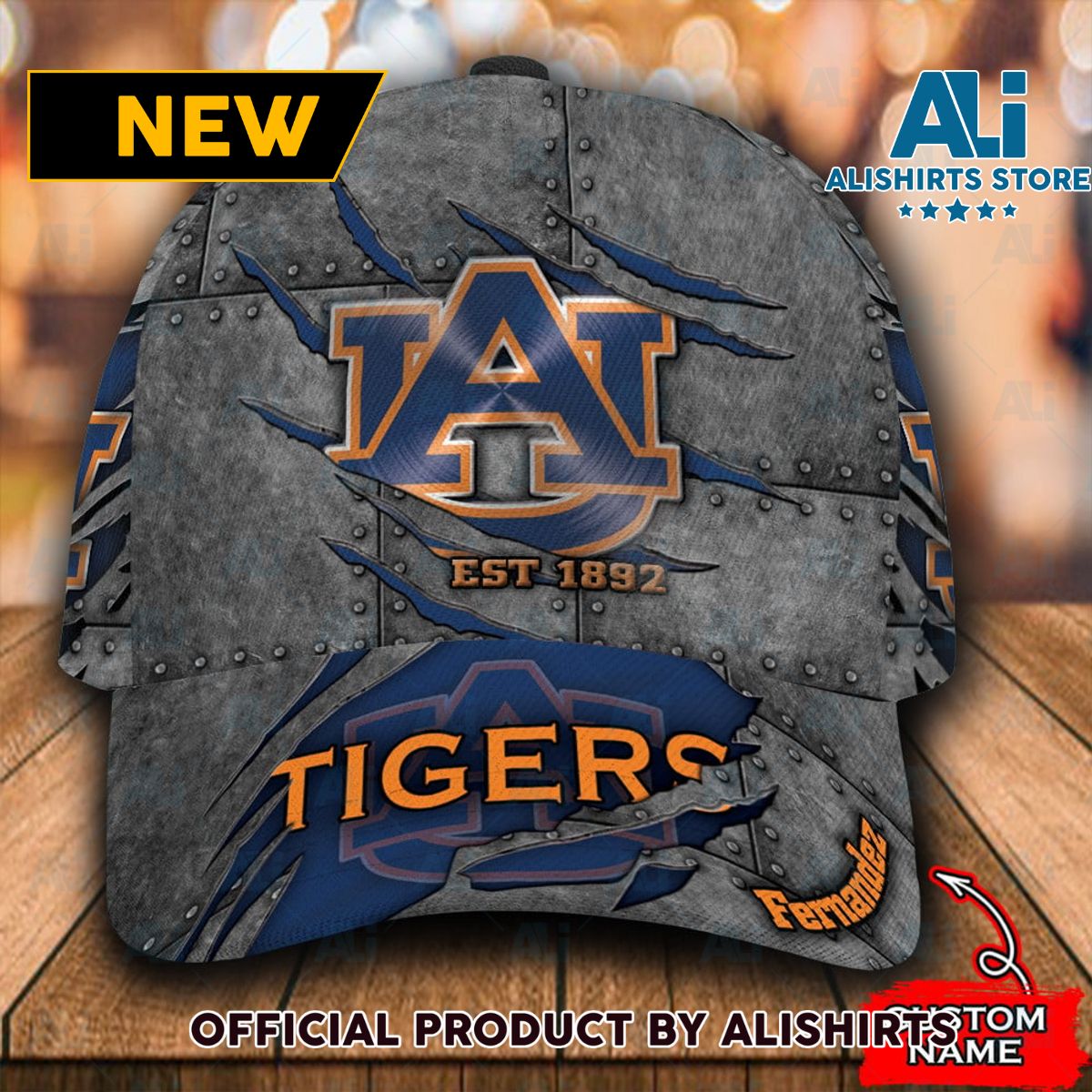 Personalized Auburn Tigers All Over Print 3D Classic Cap