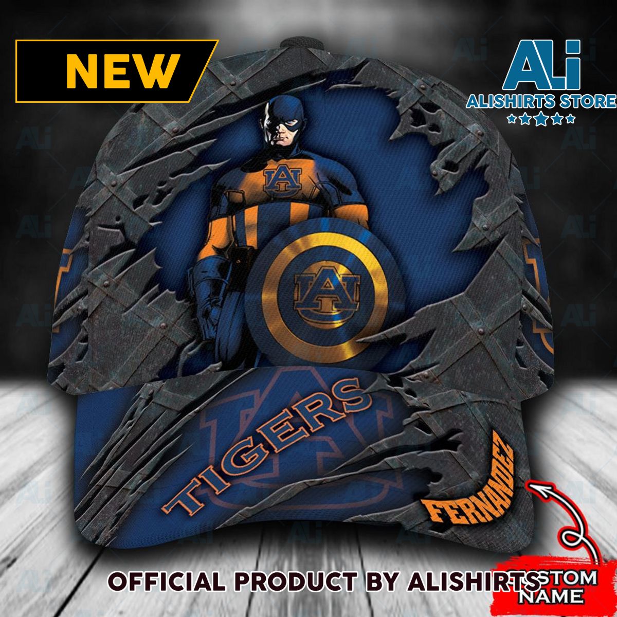 Personalized Auburn Tigers Captain America Classic Cap