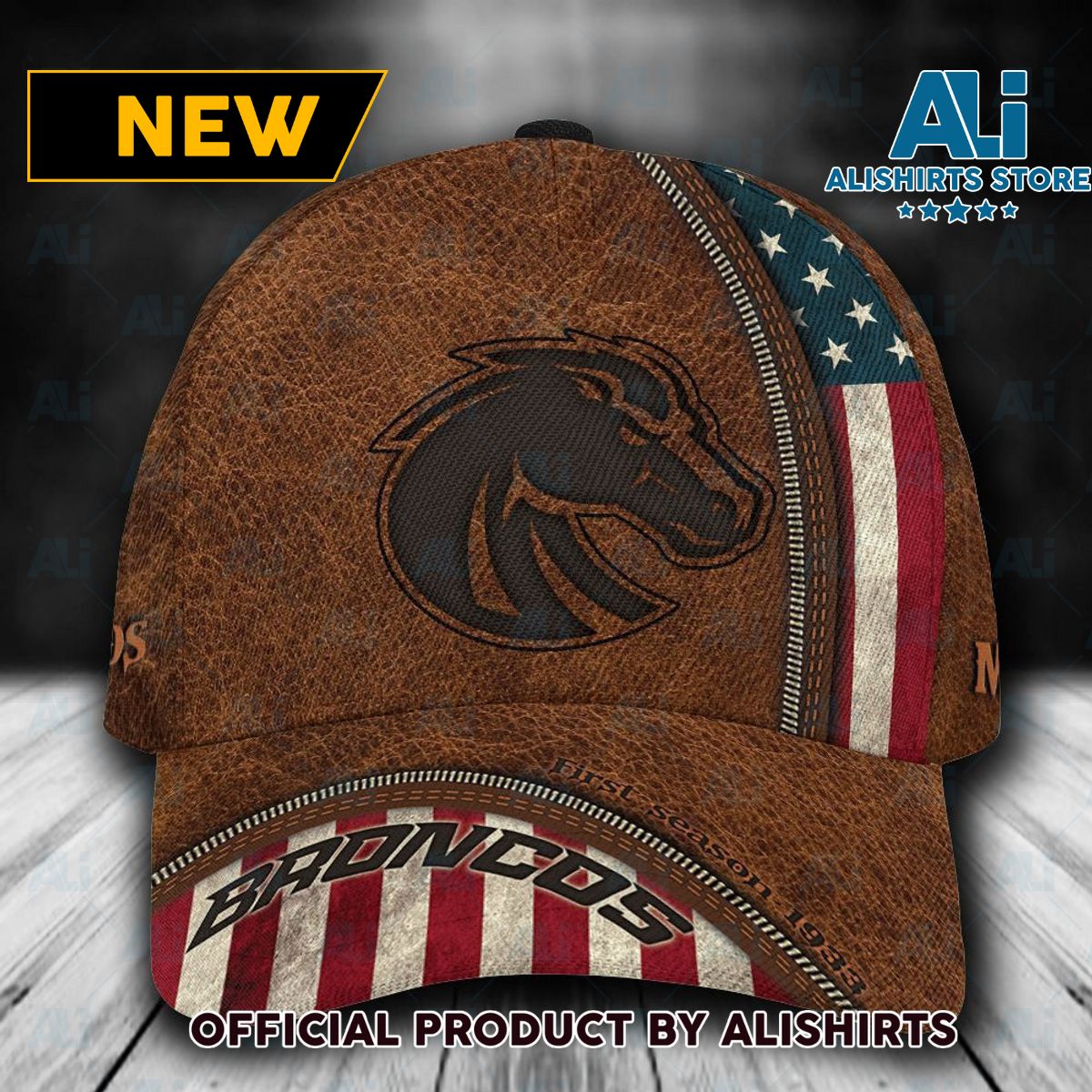 Personalized Boise State Broncos USA Flag Classic Cap