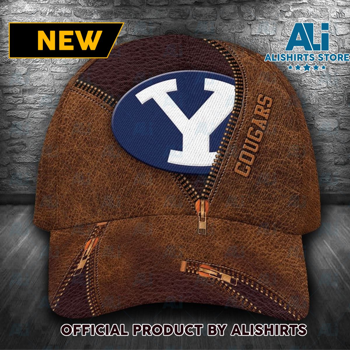 Personalized Byu Cougars Zipper All Over Print 3D Classic Cap