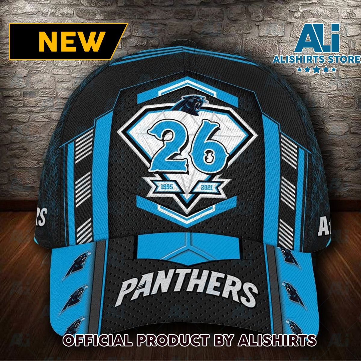 Personalized Carolina Panthers 26th Anniversary All Over Print 3D Classic Cap