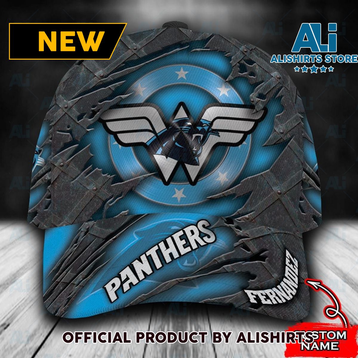 Personalized Carolina Panthers Wonder Woman All Over Print 3D Classic Cap