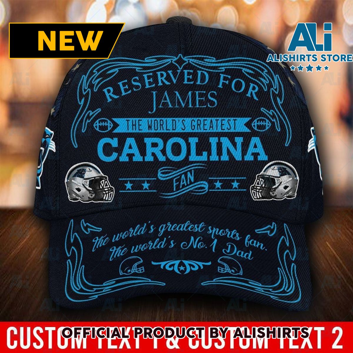 Personalized Carolina Panthers Worlds Greatest Fan All Over Print 3D Classic Cap