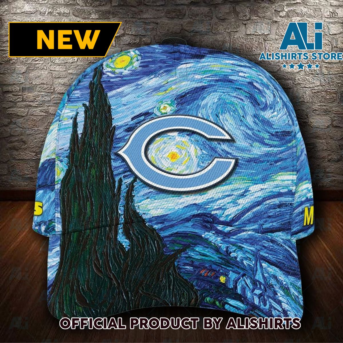 Personalized Chicago Bears Van Gogh All Over Print 3D Classic Cap