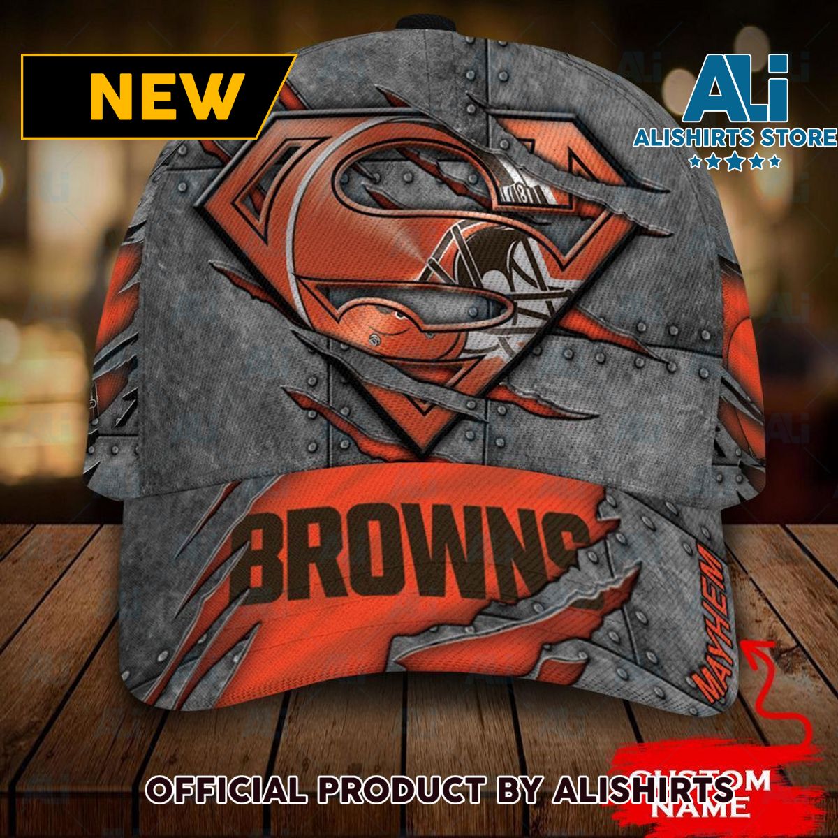 Personalized Cleveland Browns Superman Classic Cap