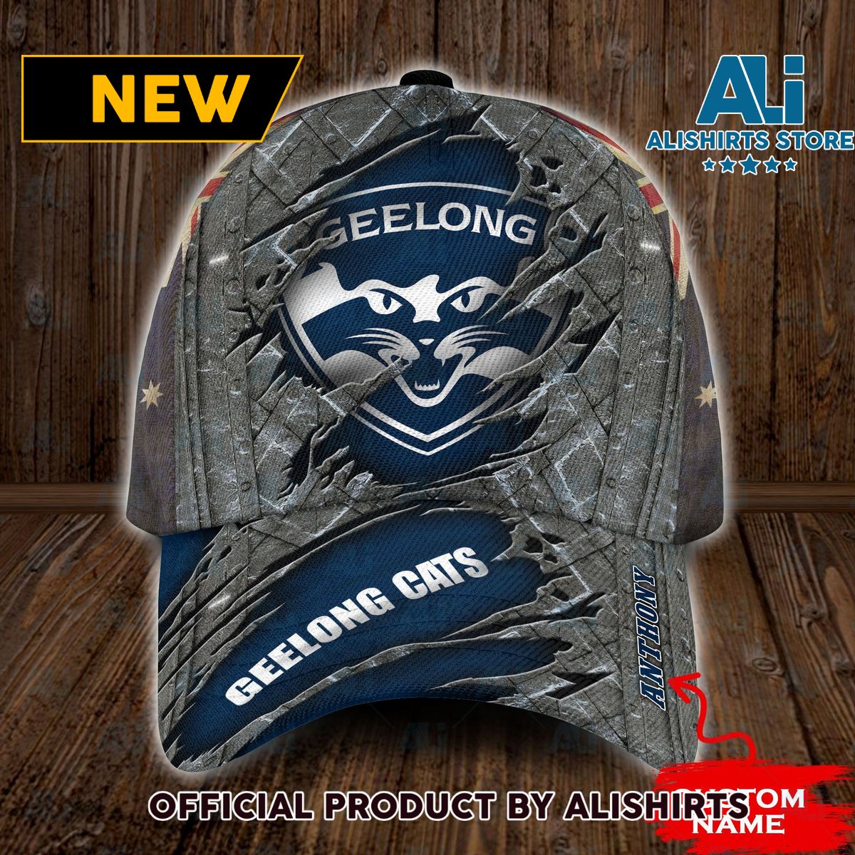 Personalized Geelong Cats AFL Classic Cap