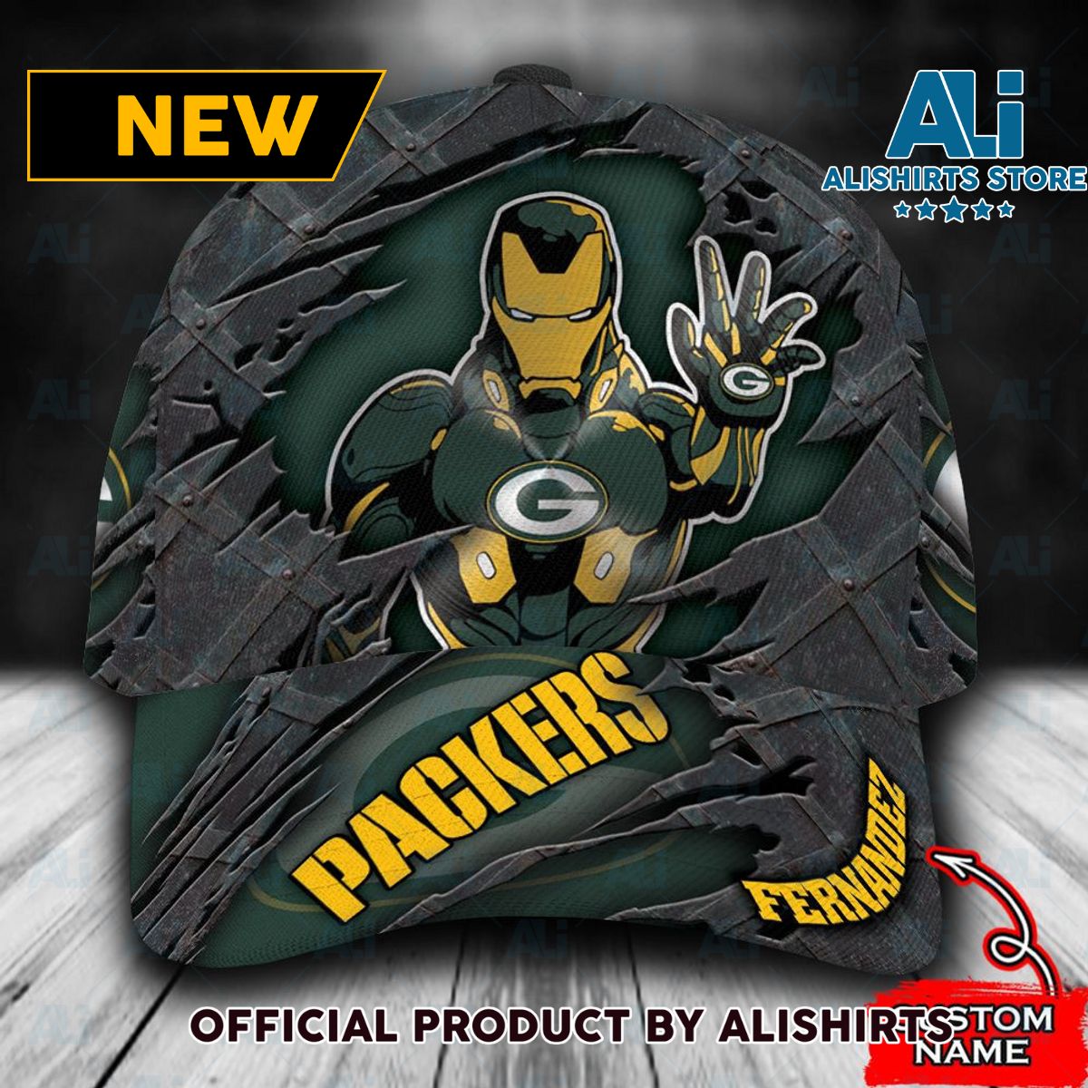 Personalized Green Bay Packers Iron Man Classic Cap