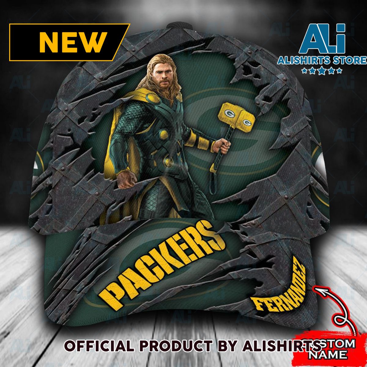 Personalized Green Bay Packers Thor Classic Cap