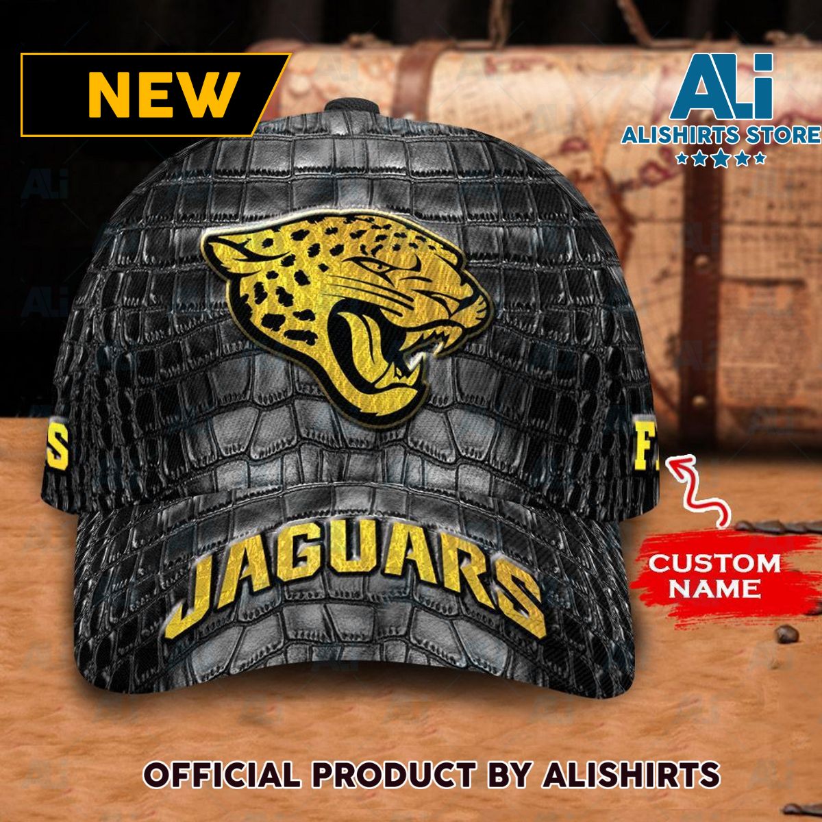 Personalized Jacksonville Jaguars Crocodile Skin Pattern Classic Cap