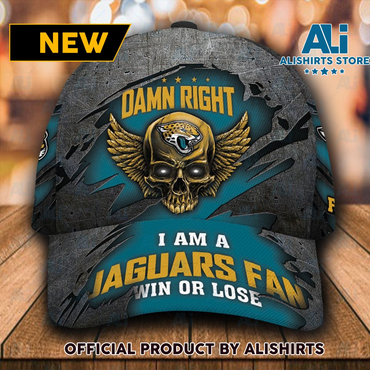 Personalized Jacksonville Jaguars Luxury Skull Damn Right All Over Print 3D Classic Cap