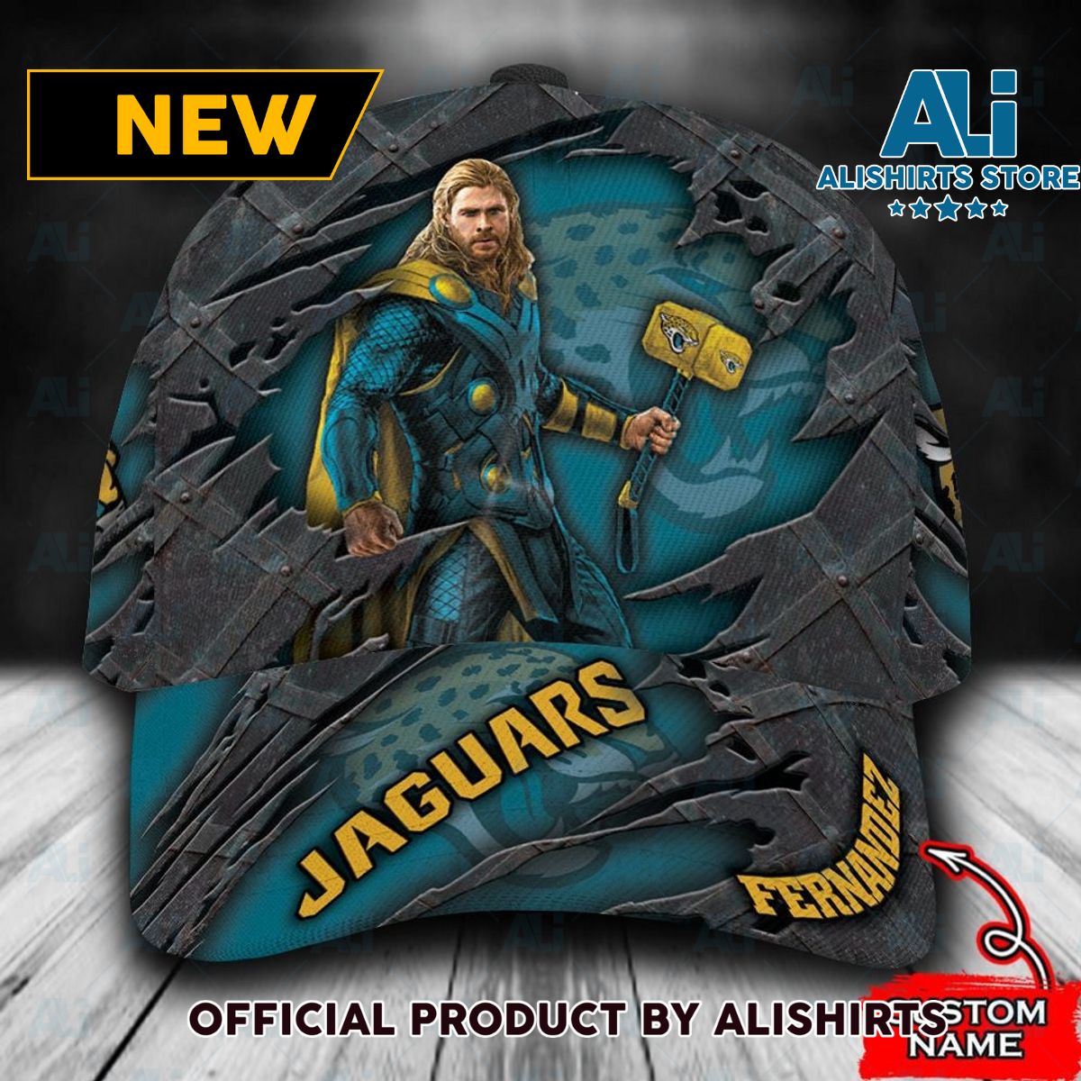 Personalized Jacksonville Jaguars Thor All Over Print 3D Classic Cap