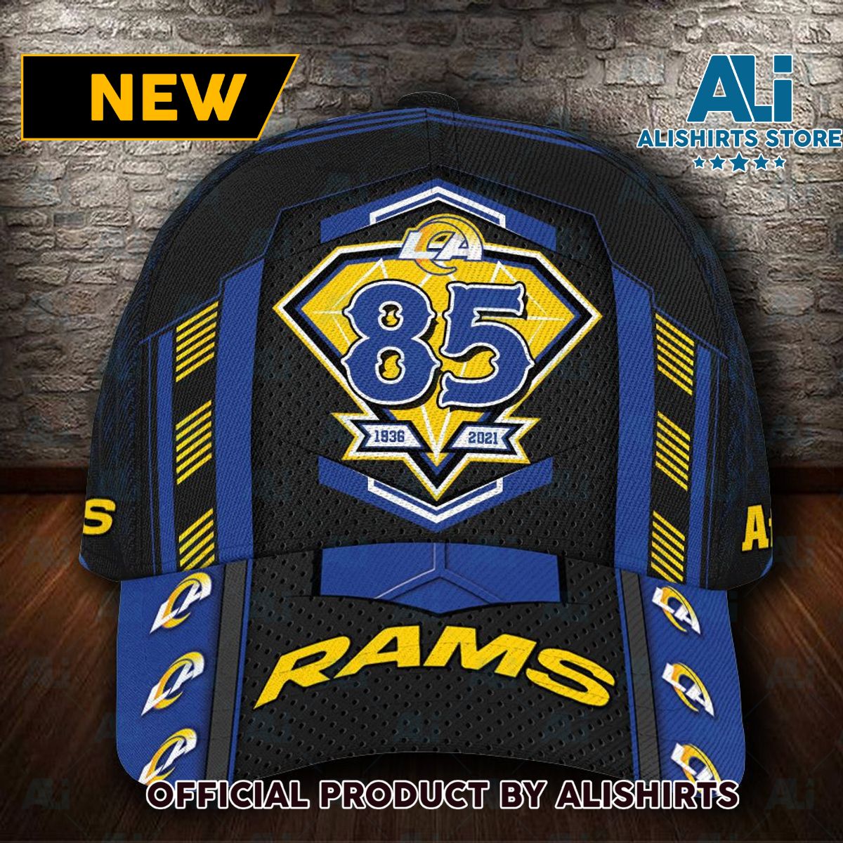 Personalized Los Angeles Rams 85th Anniversary Classic Cap