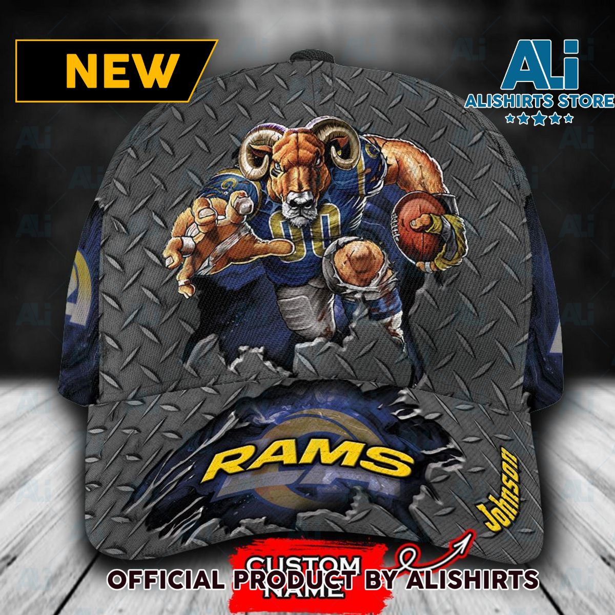 Personalized Los Angeles Rams Mascot Classic Cap