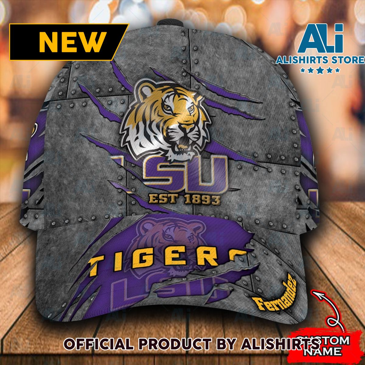 Personalized LSU Tigers All Over Print 3D Classic Cap