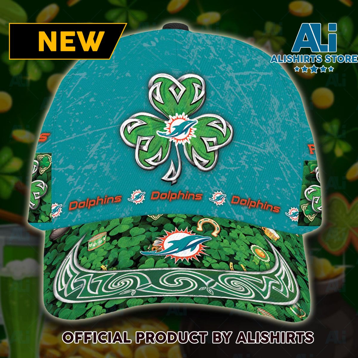 Personalized Miami Dolphins St Patricks Day All Over Print 3D Classic Cap