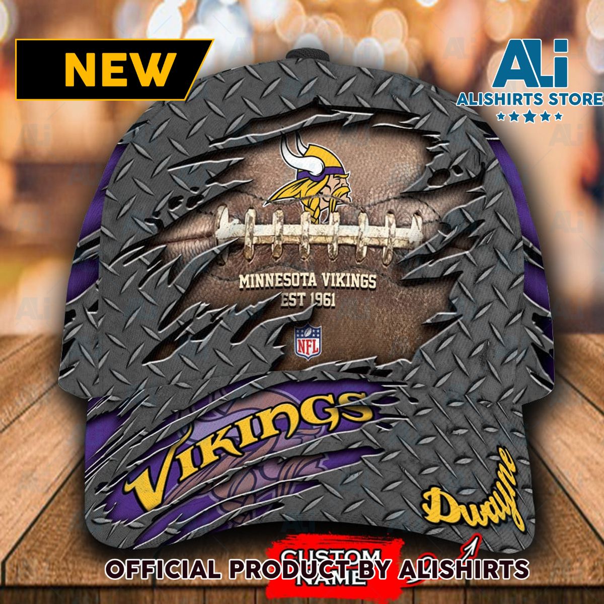 Personalized Minnesota Vikings All Over Print 3D Classic Cap