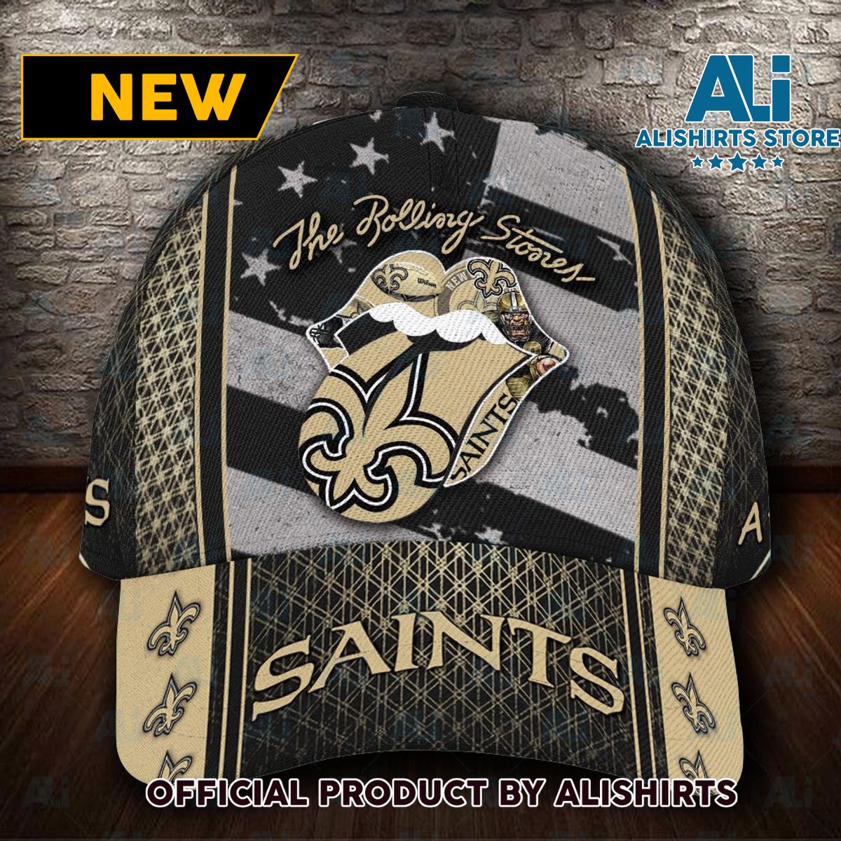 Personalized New Orleans Saints The Rolling Stones Classic Cap