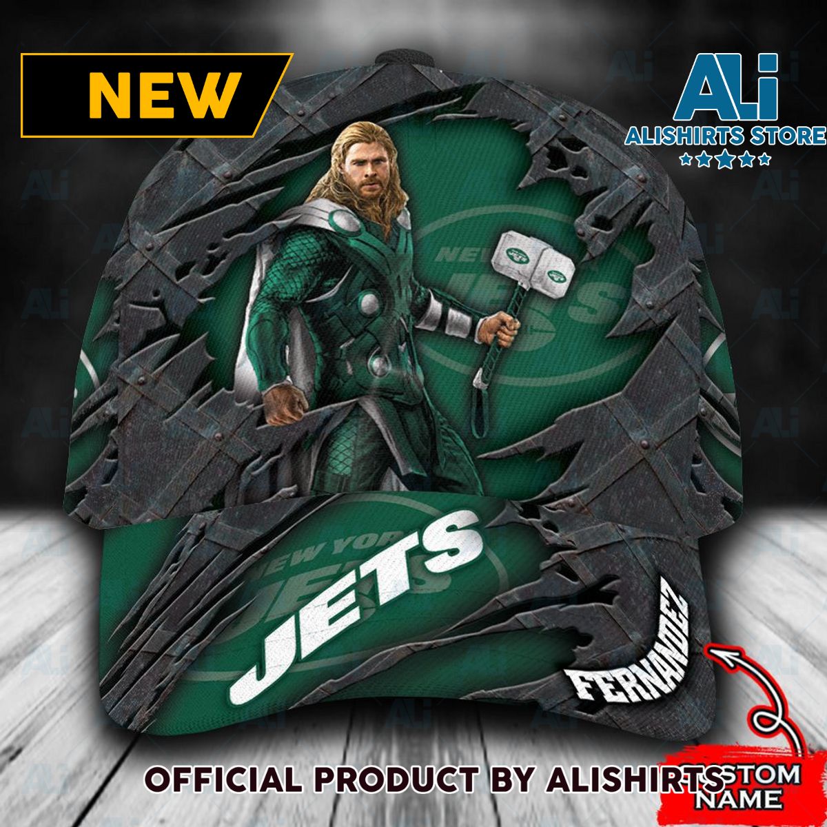 Personalized New York Jets Thor Classic Cap