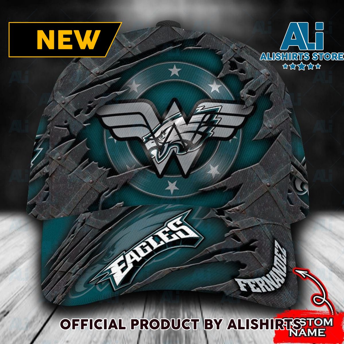 Personalized Philadelphia Eagles Wonder Woman All Over Print 3D Classic Cap