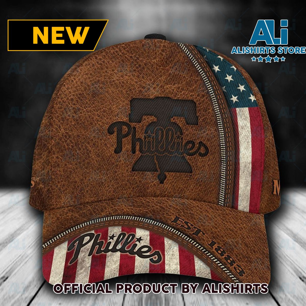 Personalized Philadelphia Phillies USA Flag Classic Cap