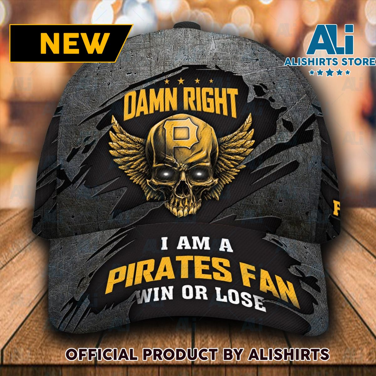 Personalized Pittsburgh Pirates Damn Right Skull All Over Print 3D Classic Cap