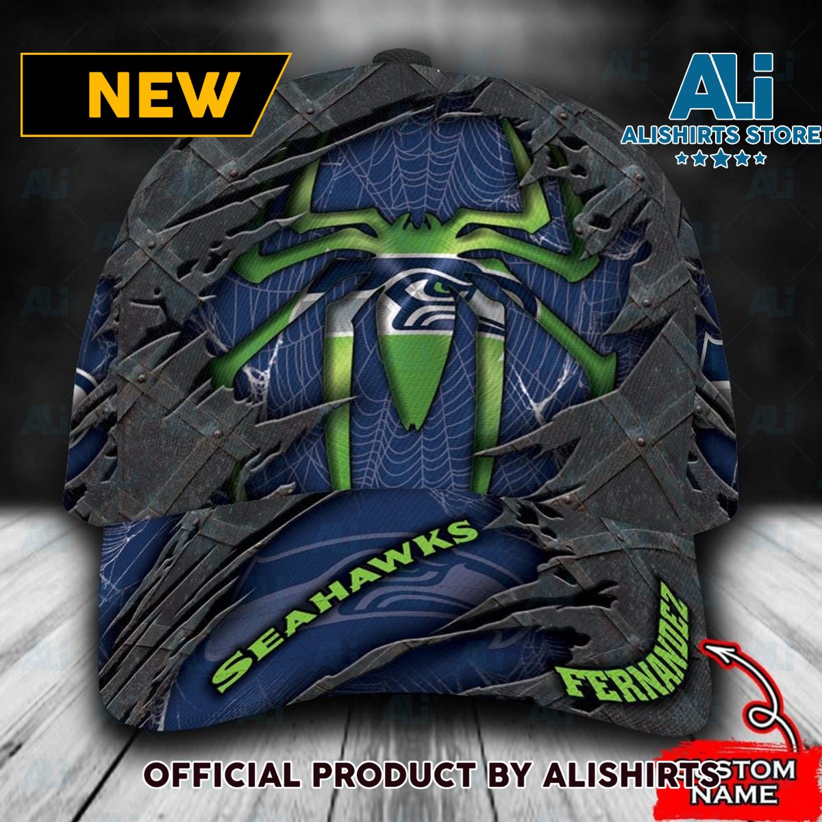 Personalized Seattle Seahawks Spider Man All Over Print 3D Classic Cap