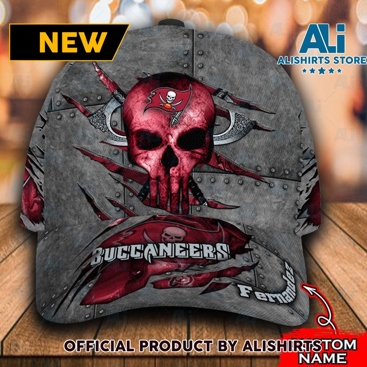 Personalized Tampa Bay Buccaneers Skull All Over Print 3D Classic Cap