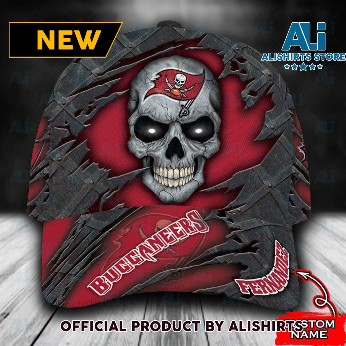 Personalized Tampa Bay Buccaneers Skull Classic Cap