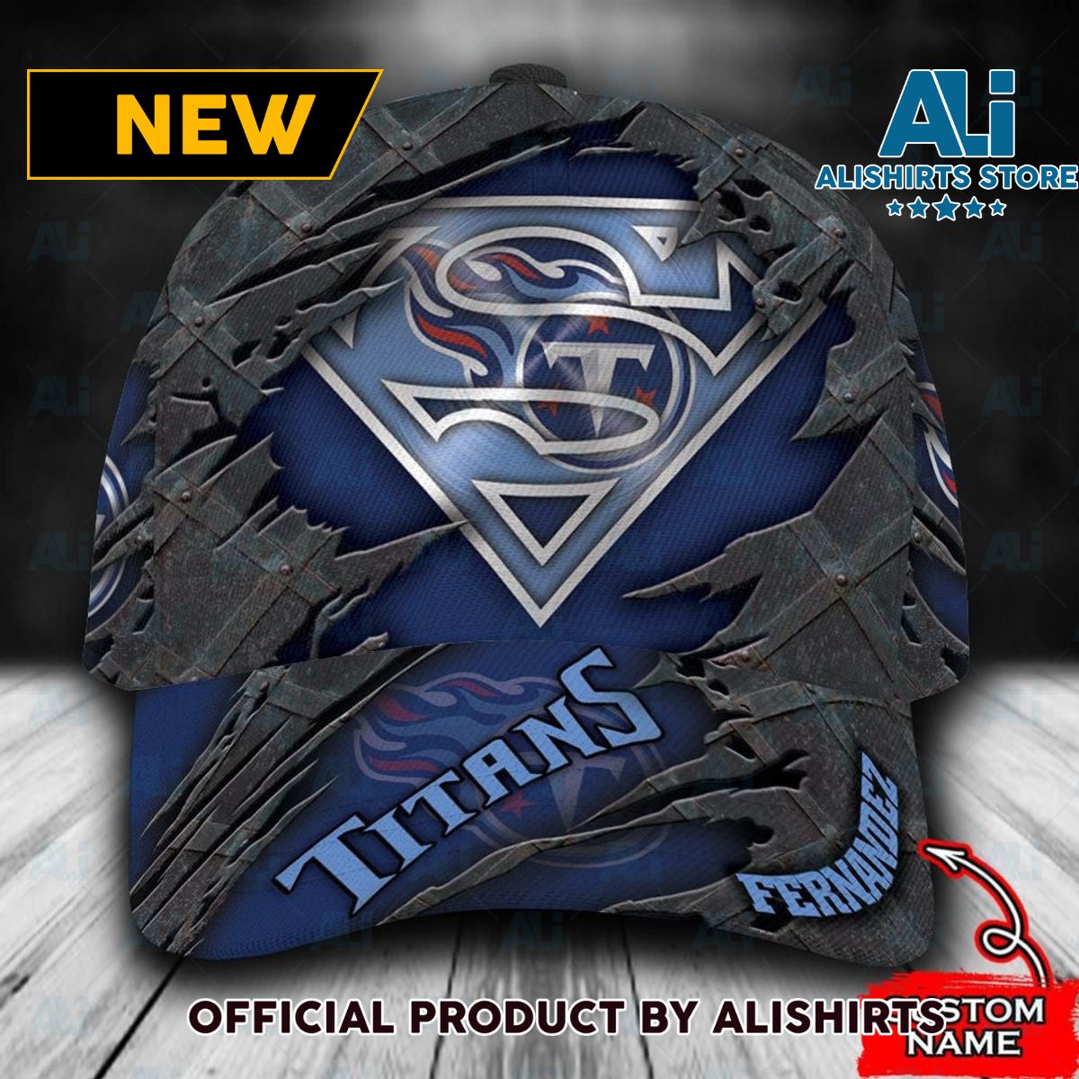 Personalized Tennessee Titans Superman All Over Print 3D Classic Cap