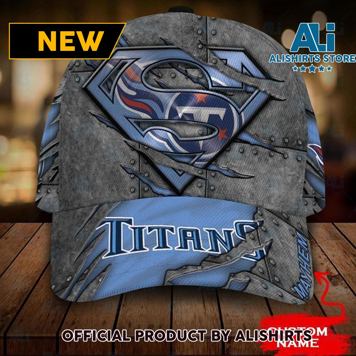 Personalized Tennessee Titans Superman All Over Print 3D Classic Cap - VO01