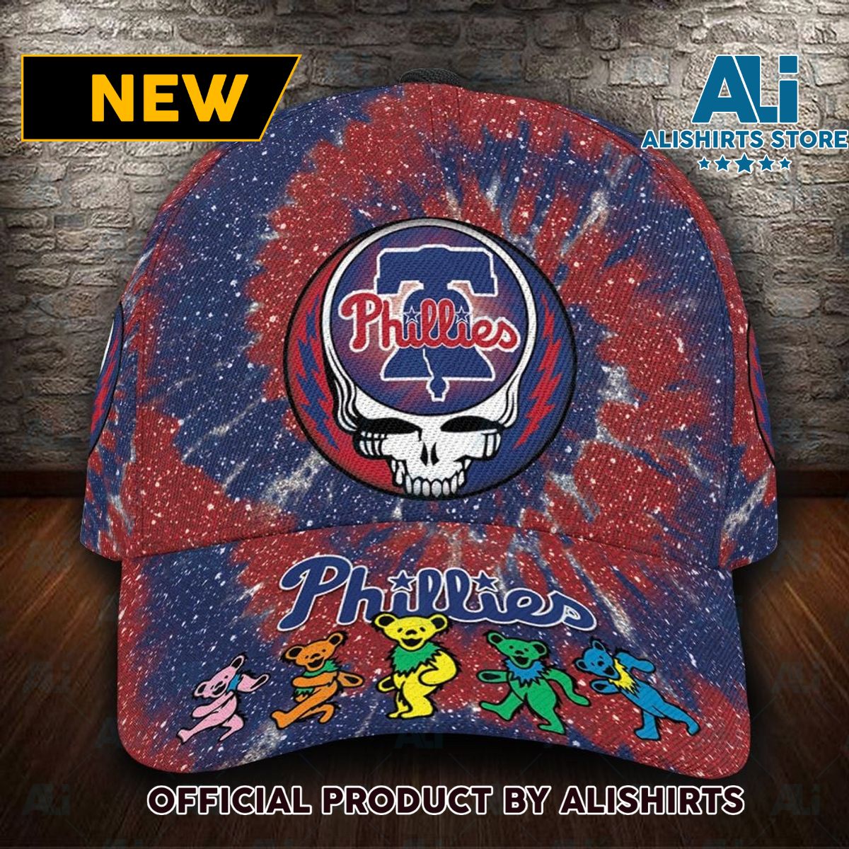 Philadelphia Phillies x Grateful Dead All Over Print 3D Classic Cap