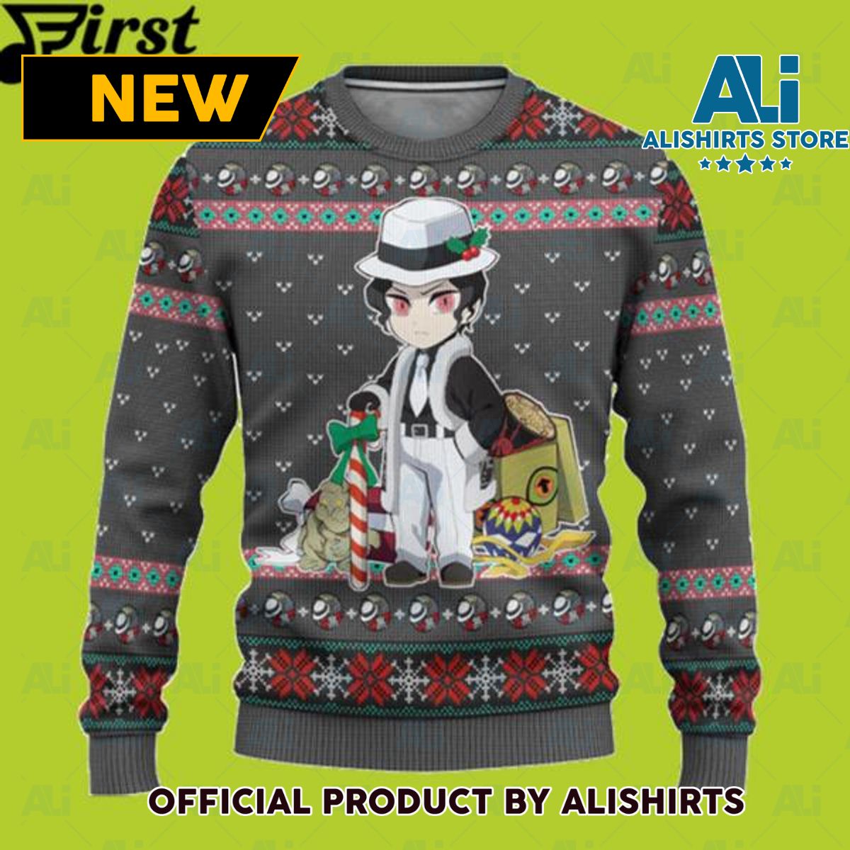 Muzan Kibutsuji Demon Slayer Chibi Ugly Christmas Sweater