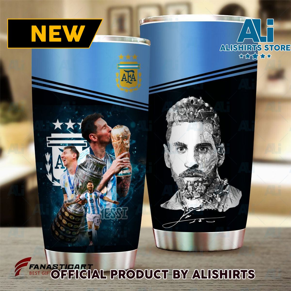 Lionel Messi Copa America World Cup Argentina Stainless Tumbler