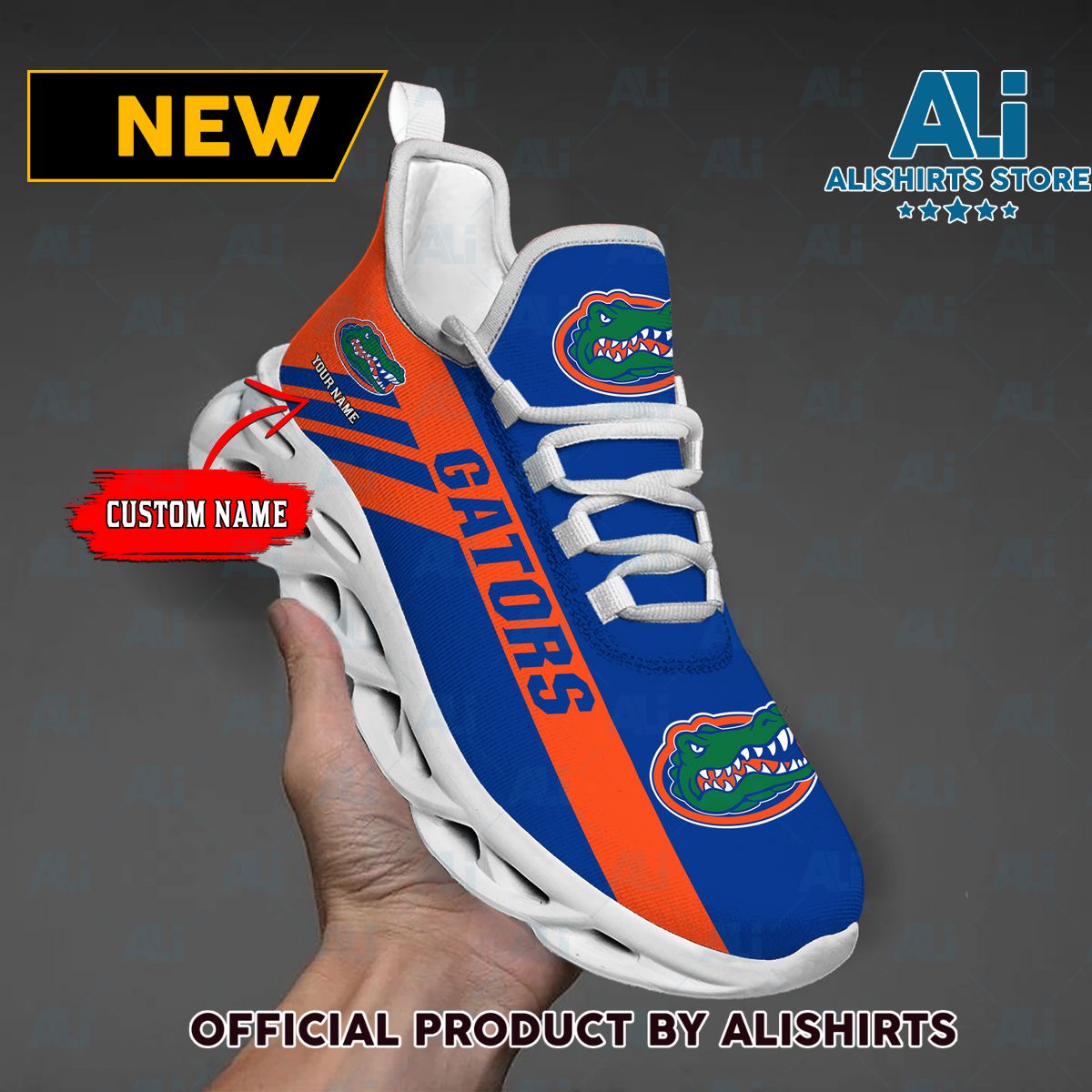 NCAA 1 Florida Gators Custom Name Max Soul Shoes