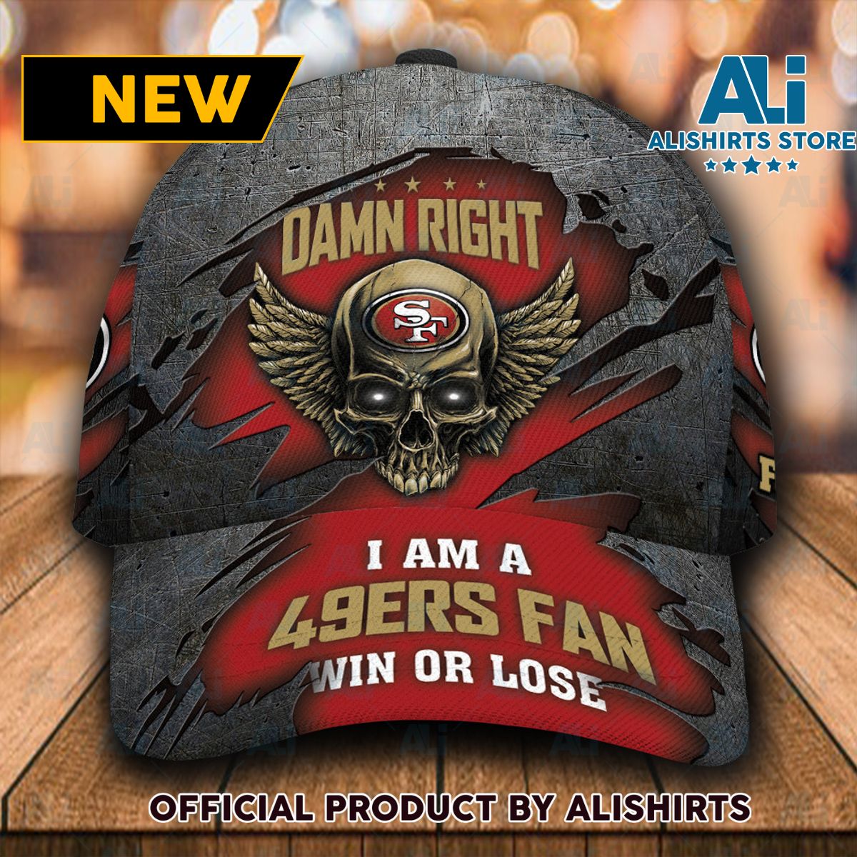 Personalized San Francisco 49ers Skull Damn Right Classic Cap