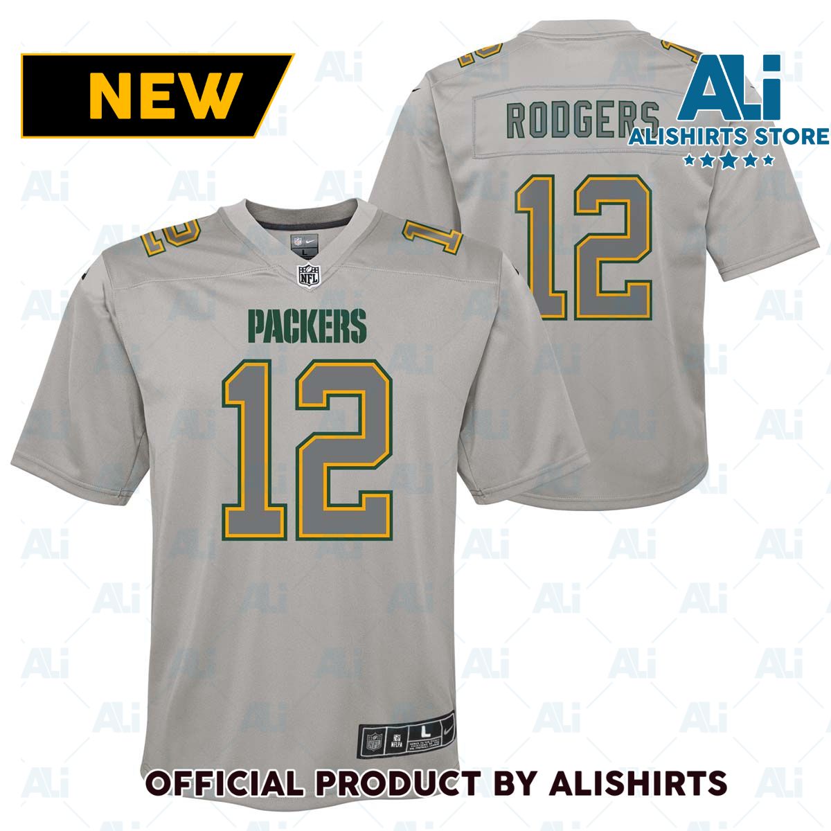 Nike Green Bay Packers Aaron Rodgers  12 Atmosphere NFL Football Jersey