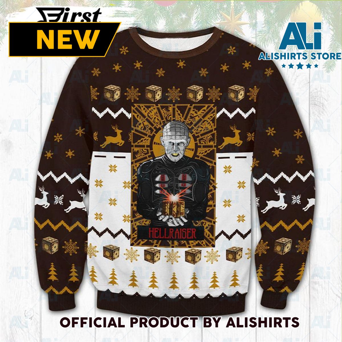 Hellraiser Christmas Horror Ugly Christmas Sweater